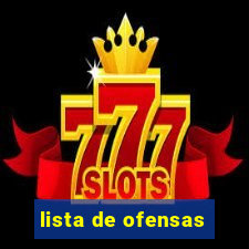 lista de ofensas